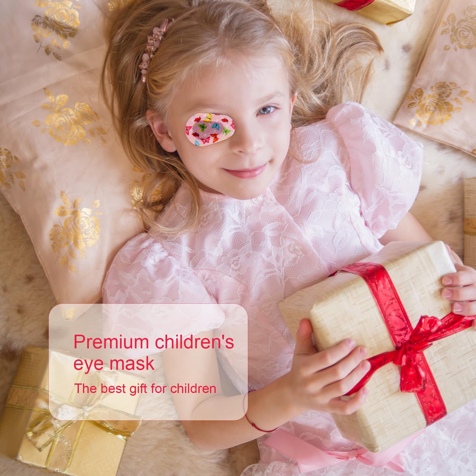 60 Piezas Parches Oculares para Niños, 5x7,5 cm Adhesivo Vendaje de Parche Ocular Suave Máscara para Ojos Que Bloquea la Luz Transpirable Parche Ocular de Tela Regalo para Niños (12 Estilos)