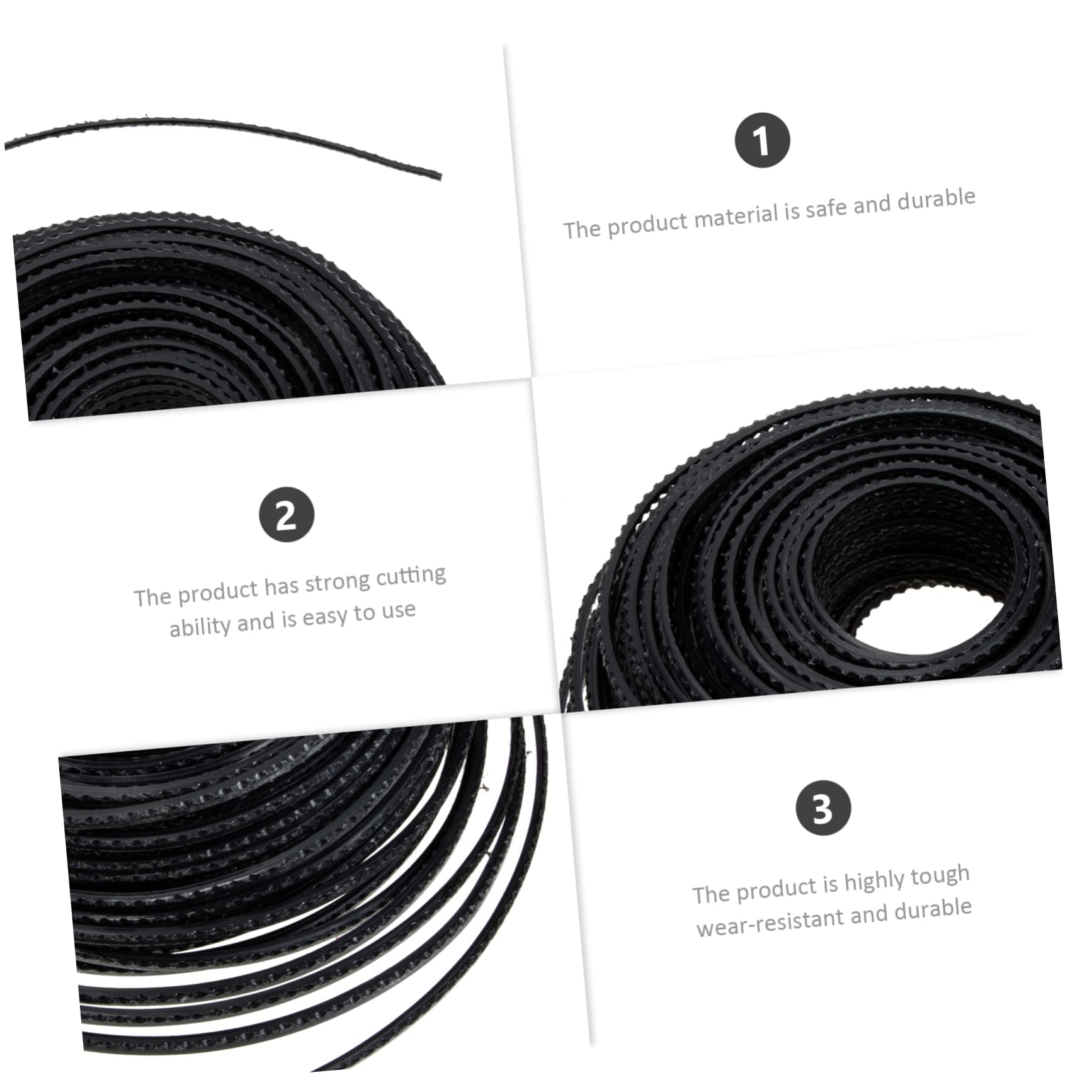 UPKOCH Hilo de Corte para Recortadora de Césped, Accesorio de Acero Negro, Fácil de Instalar y Duradero para Jardín y Patio