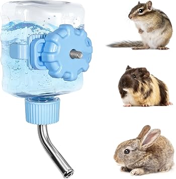 Vannon Small Animal Water Bottles 6oz 177.42ml Clear Water Dispenser for Rabbit, Guinea Pig, Chinchilla, Ferret, Hedgehog - BPA Free