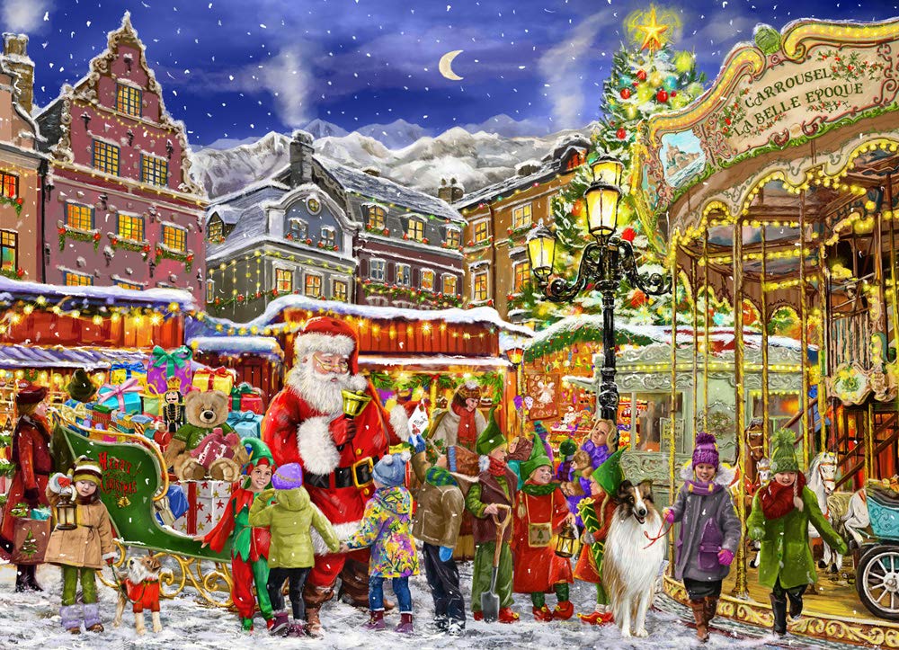 Amazon.com: Vermont Christmas Company Christmas Carousel Jigsaw