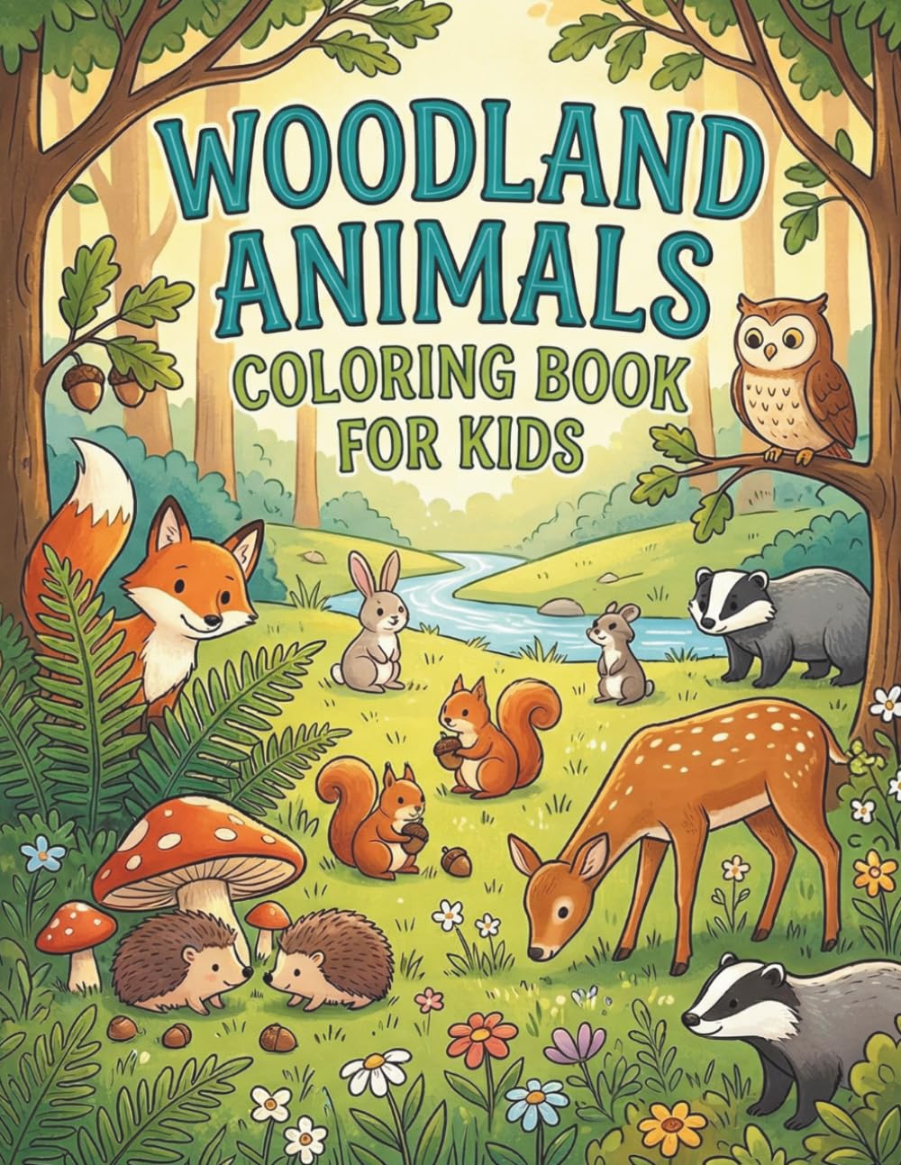 Woodland Animals Coloring Book for Kids: A Magical Forest Adventure: Inspire creativity and spark imagination with adorable forest friends in this engaging coloring book.