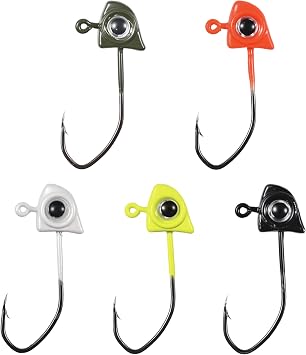 Crappie Jigs,20 Packs Crappie Jig Heads 3D Eye Fishing Jig Head Hooks 1/32 oz 1/16 oz 1/8 oz Fishing Jigs for Panfish Bluegill Sunfish Walleye