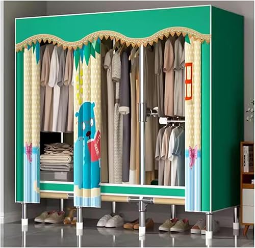 Miniatura 21 de large closets Large Closet Metal Steel Rack Clothes Closet with Clothes Rail Closets for Bedroom Thick Cloth Portable Wardrobe Closet Space-saving