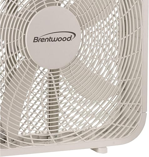 Miniatura 5 de Brentwood Kool Zone - Ventilador de caja, 3 velocidades de 20 pulgadas, color blanco