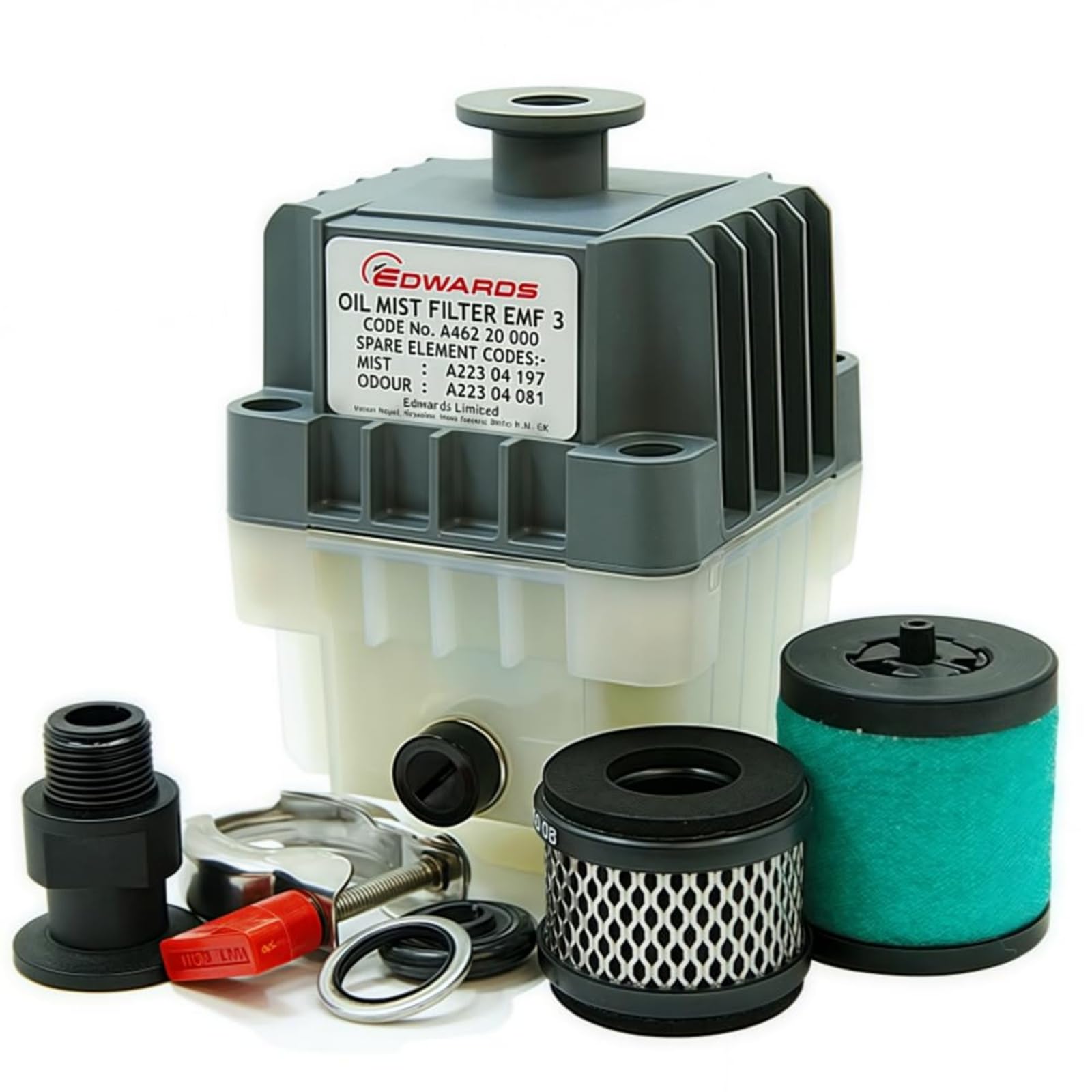 1 filtro EMF3 for nebbia d'olio for pompe for vuoto Edwards - porte KF10, test DOP al 99,999% ad alta efficienza