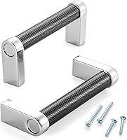 Vista 12 de Paquete de 5 tiradores de gabinete de 3–3/4 pulgadas estriado en negro y oro, manijas de gabinete mate en negro y oro cepillado AP1311, herrajes