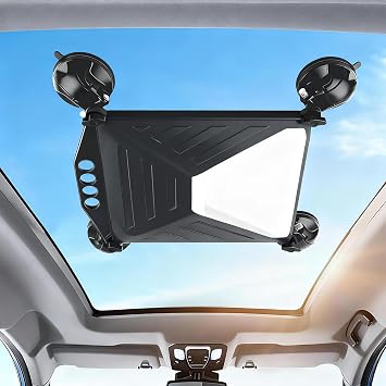 HLOGREE Starlink Mini Protective Cover Case, Carmount for Starlink Mini, Silicone Jacket for Starlink Satellite Dish, with Carrying Handle&Suction Cups, Waterproof&Scratch-Resistant Black