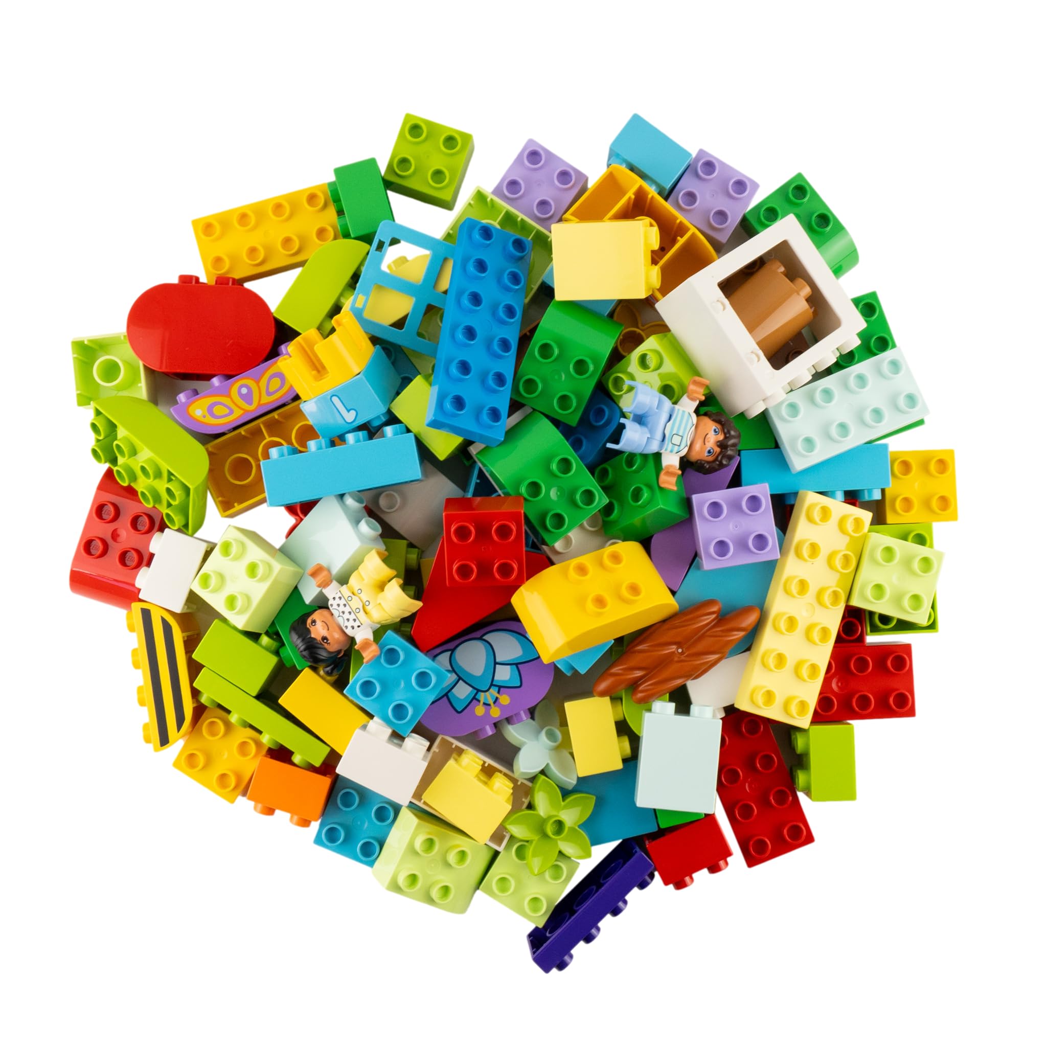 Lego® DUPLO® Sondersteine – 120 Stück Bunte Bausteine | Gemischte Formen & Größen | Perfekt für Kreative Bauprojekte | Ab 1,5 Jahren