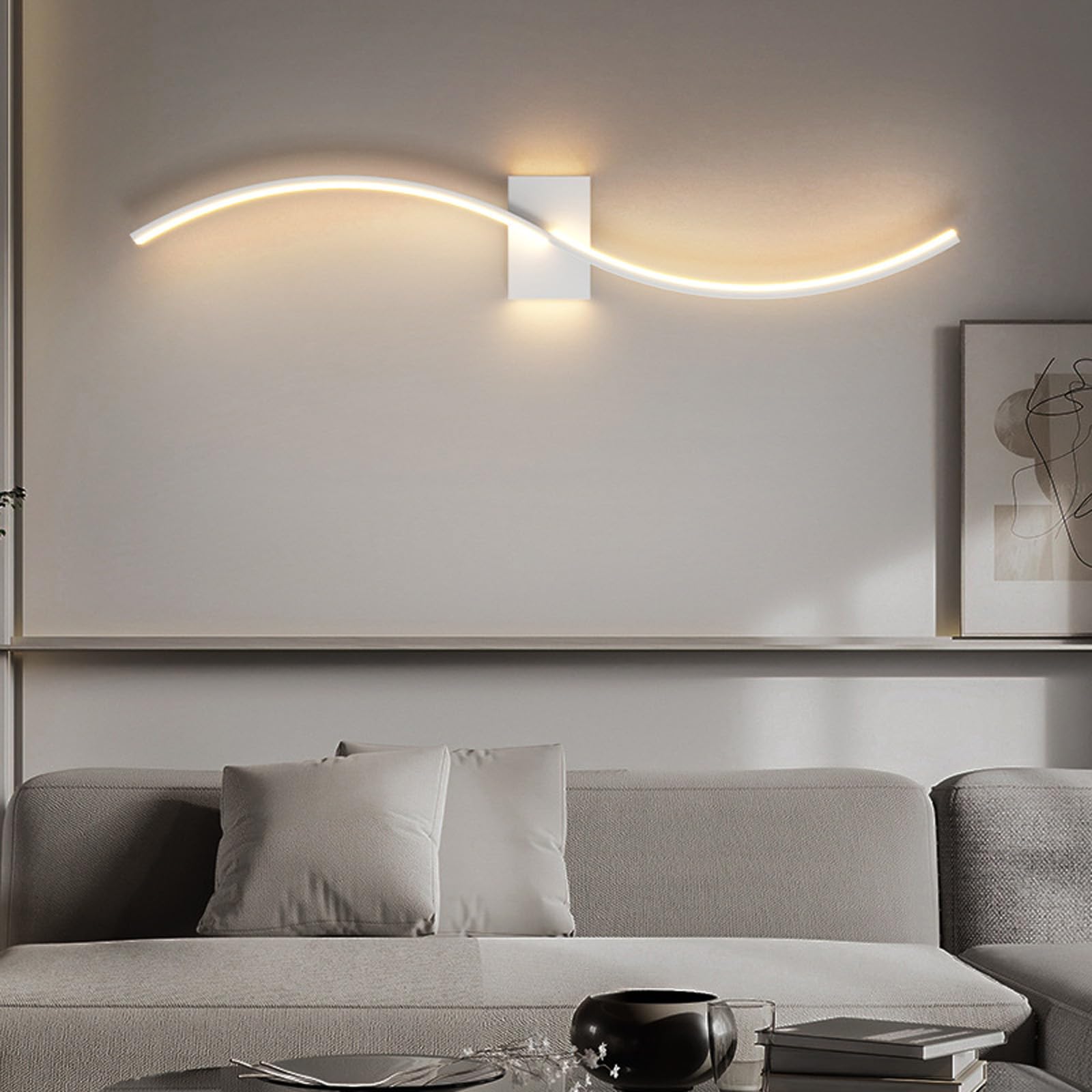 Aplique LED de pared largo para pasillos oscuros y salones modernos 8