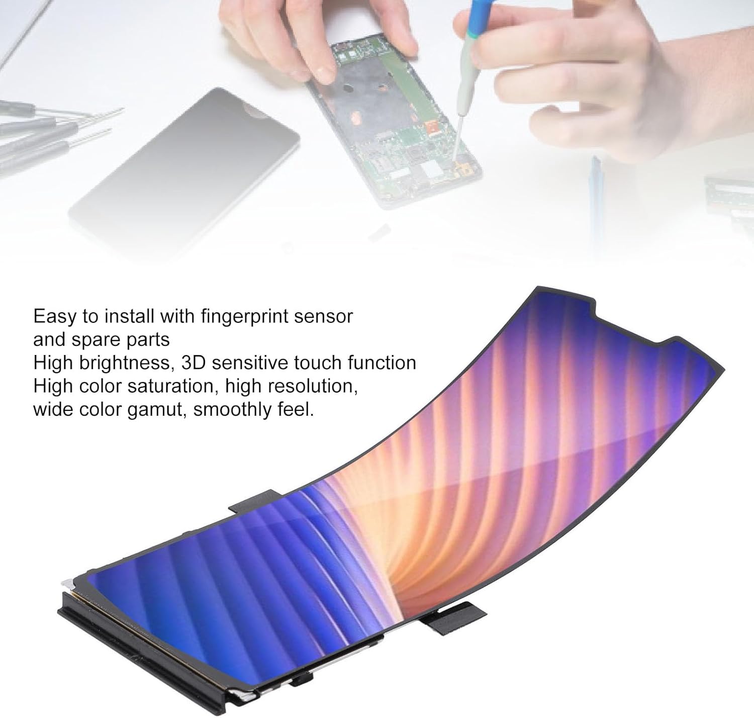 OLED for Razr 2019 2020 5G XT2000 XT2071, Screen Replacement for Moto Razr 2019 2020 5G XT2000 XT2071, LCD Display Digitizer Touch Screen Assembly, 6.2 inch