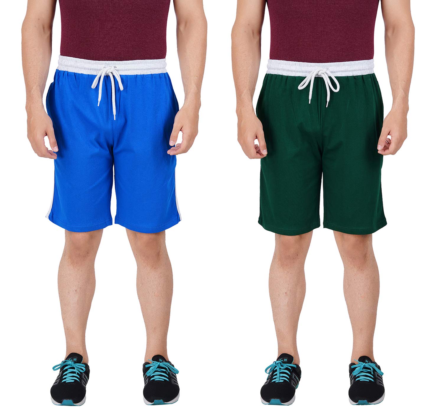 Pride ApparelMen's Cotton Shorts/Bermuda Cotton with Dual Side Pockets