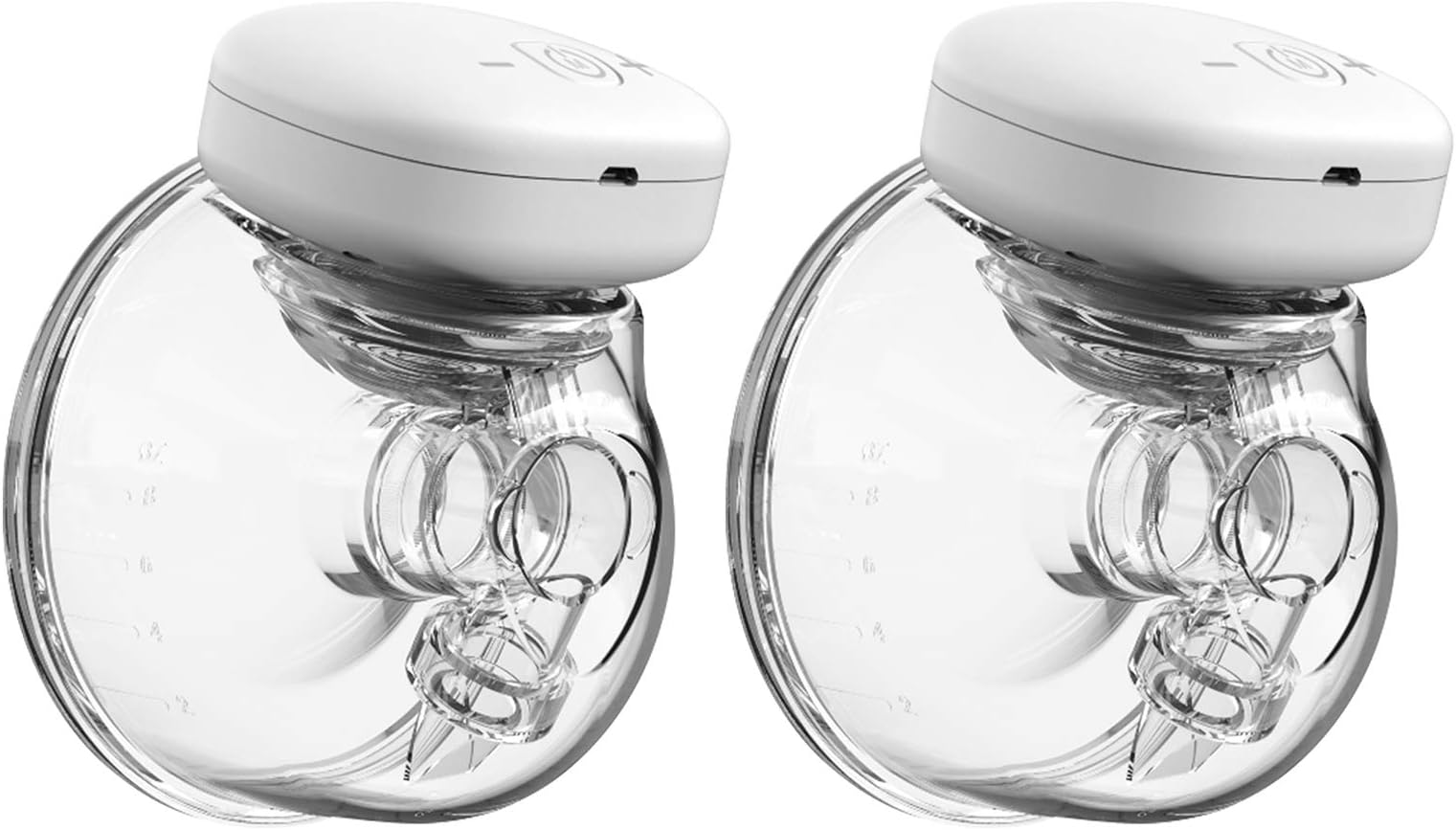 YOUHA 2 Sets Wearable Pump Hands Free Electric Single Portable Wearable Cup 8oz/240ml BPA-free 3 Modes 9 Suction Levels Comfort feeding Milk Collector
