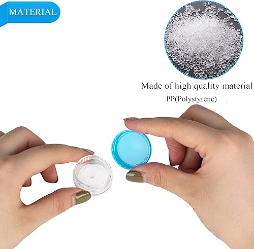 Miniatura 10 de 200 recipientes de muestra de 0.11 oz, frascos vacíos de 0.11 onzas líquidas con tapas, pequeños recipientes para cosméticos, mini tarros de muestra