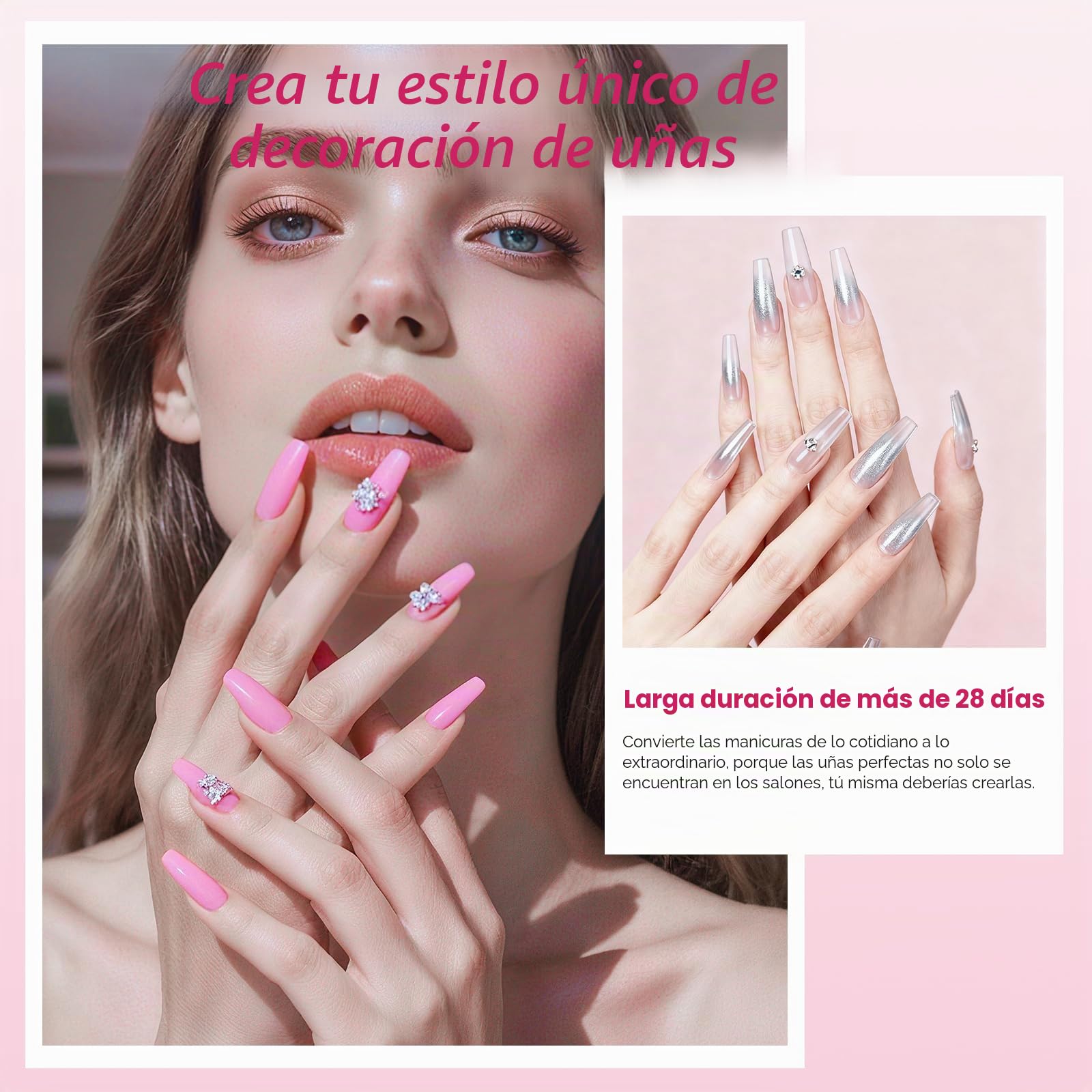 Yokilly Kit Uñas Acrilicas Completo: Acrilico Para Uñas con UV Lámpara Mano Dedo de Práctica para Uñas Limador De Uñas Electrico - Kit Uñas Semipermanentes Gel Polvo Acrilico Para Uñas
