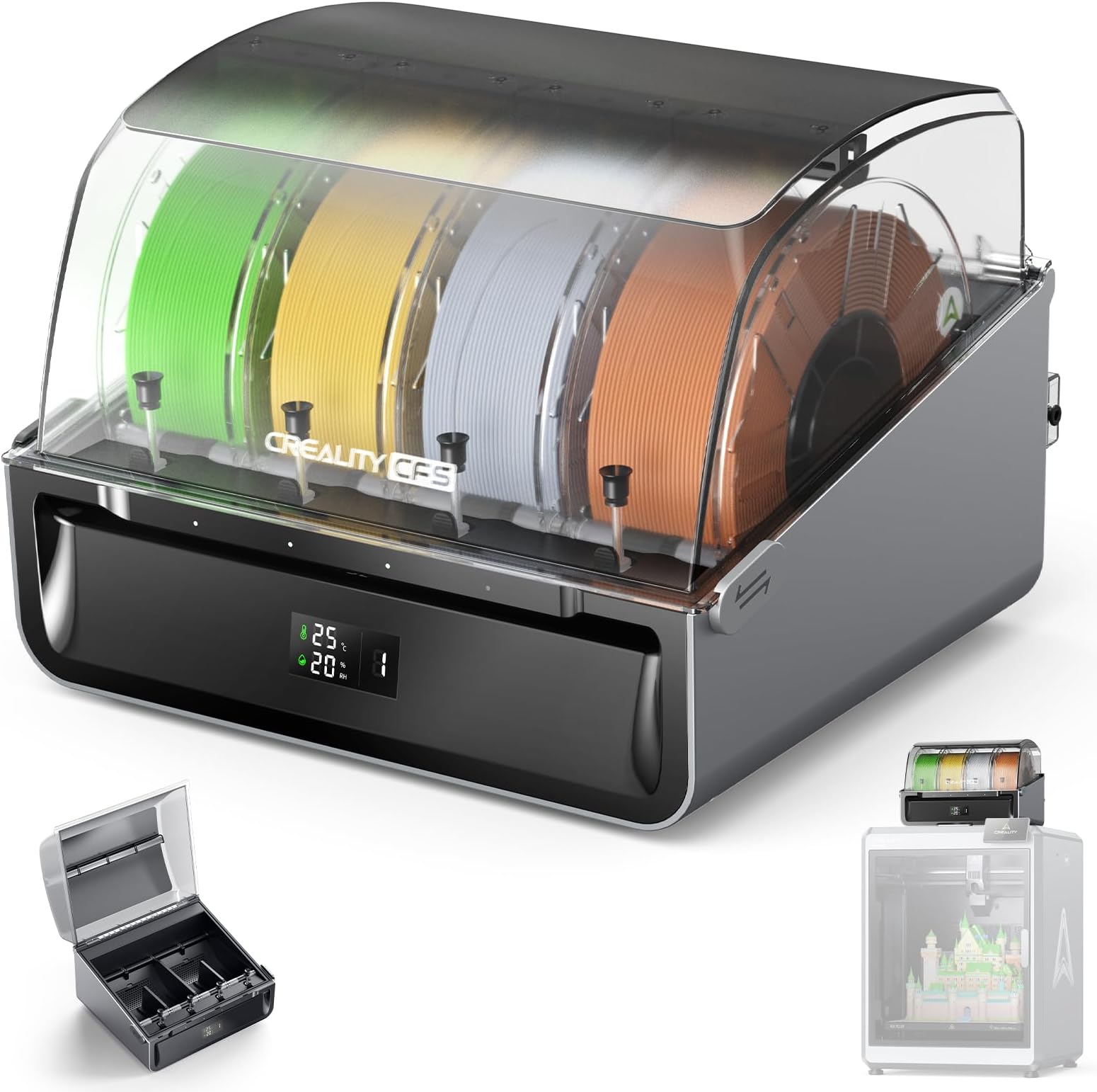 Creality CFS Multicolor Auto Filament System for K2 Plus 3D Printer,Intelligence Auto Material System for Colorful Printing Feed,Auto Identification,Mapping,Switch&Relay,AMS for Hi Combo,K1C,K1/MAX/SE