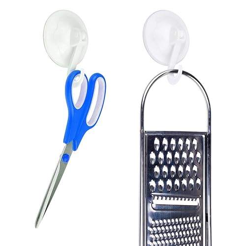 Miniatura 6 de Ganchos de ventosa, paquete de 12  Sistema de bloqueo  Potencia de succión al vacío extra fuerte  Perchas ideales para cocina o baño  para toallas,