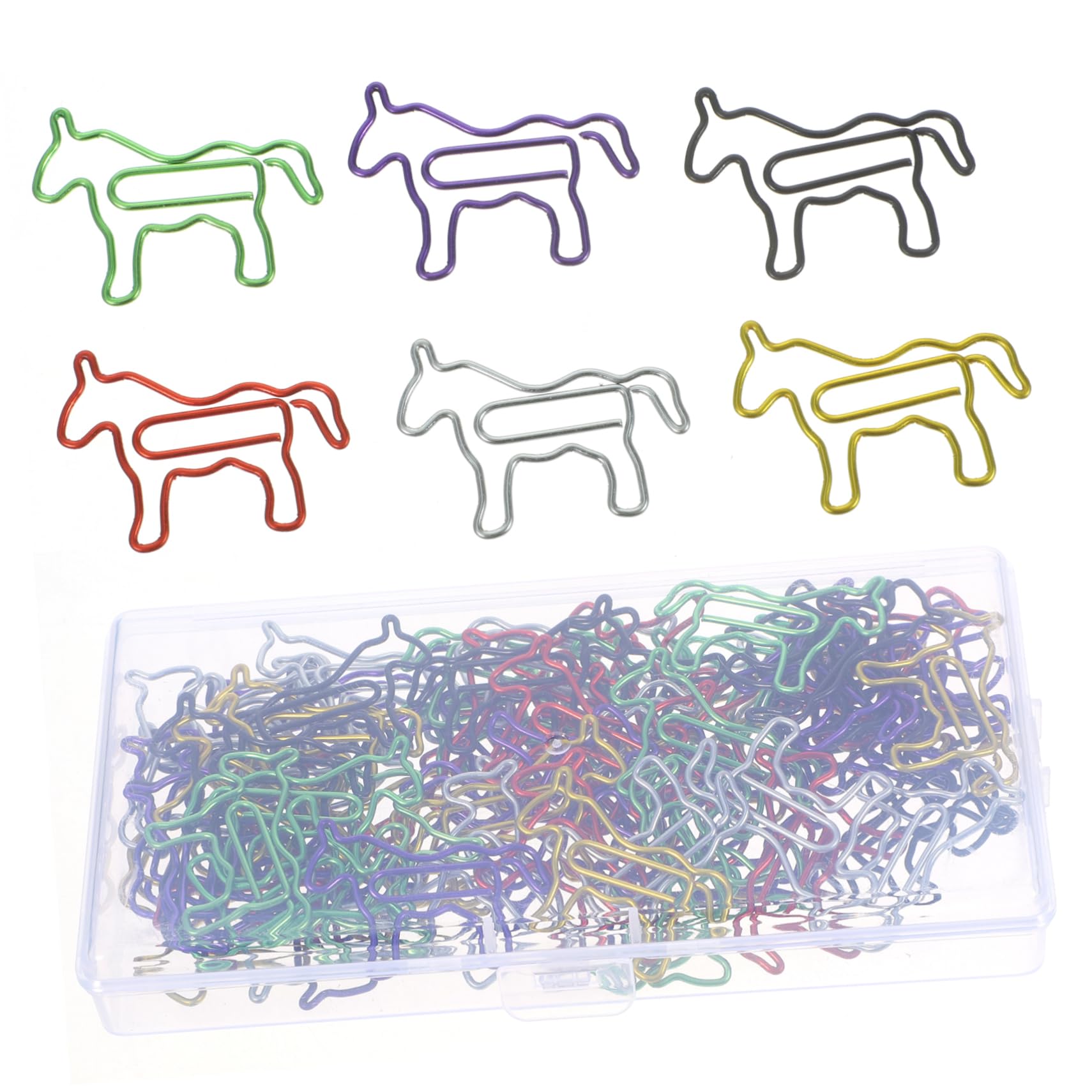 ARTIBETTER 5 Ensembles Trombones Lot De Clips Forme De Poney Colorés Accessoires De Pratiques Pour Photos Mémos Et Documents 80 Pièces * 5