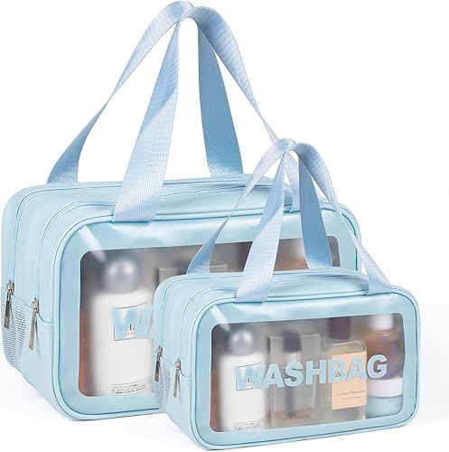 Neceser para mujeres y hombres, translúcido impermeable bolsa de cosméticos de maquillaje organizador de viaje para accesorios, artículos de