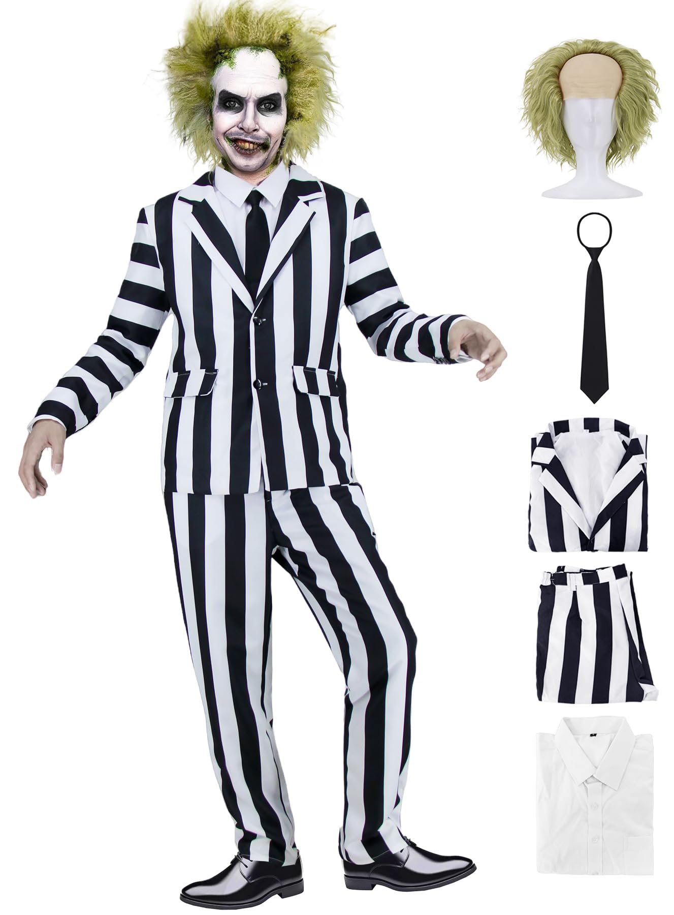 Hauarker Men's Striped Suit Halloween Costume