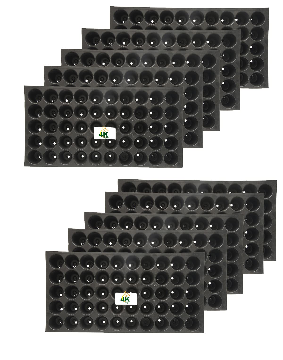 4K Agro Plastic Seedling Nursery Pro Tray Pack of 5 (98 Holes) (B0BGHSQD9R) Amazon Price History, Amazon Price Tracker