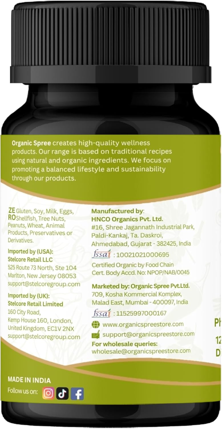 ORGANIC SPREE Gymnema 120 Tablets – USDA Organic Gymnema Sylvestre Supplement - Pack of 3
