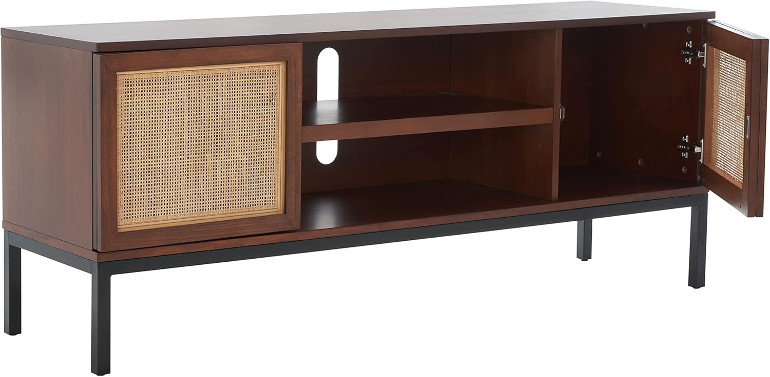 Safavieh Home Collection MED5009 Media Stand, Walnut/Natural