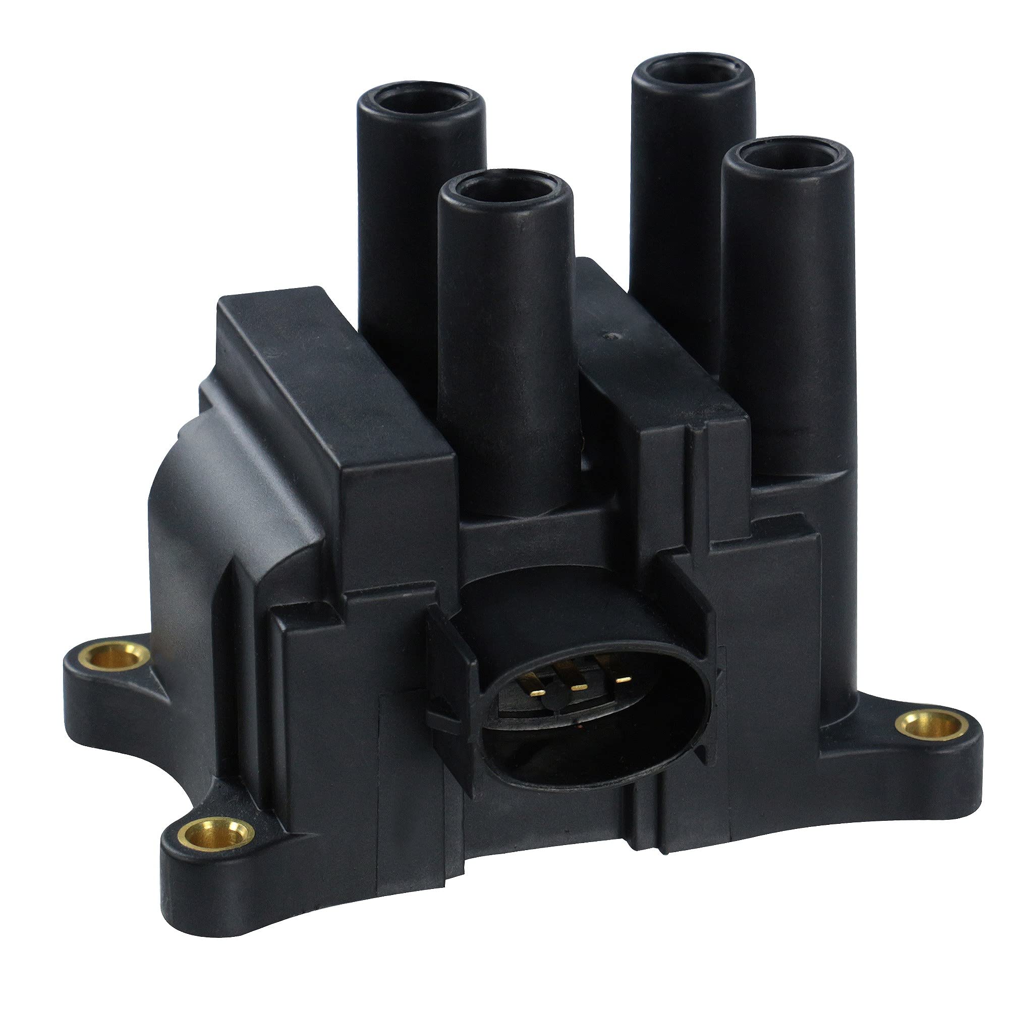 BESTPRICE 1x bobina di accensione a 3 poli modulo di accensione 12V + 4x cavo di accensione set cavo di accensione Adatto per FORD FIESTA IV (JA_, JB_)