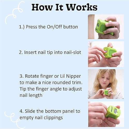 Miniatura 7 de Lil Nipper Recortadora de uñas eléctrica. Recortadora segura con luz. Bebés y niños pequeños, suave y duradera. Esenciales para bebés