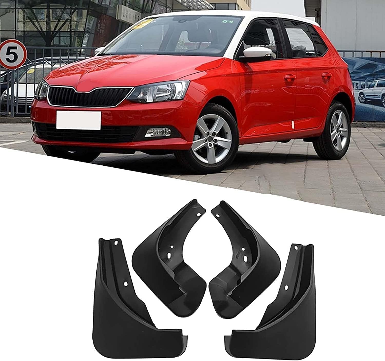 Weiyh Normal No Drill Mud Flaps For Car Front Rear Wheel For Skoda Fabia 3 Nj Nj3 2015-2018