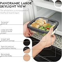 Vista 5 de 10-Pack Glass Food Storage Containers with Tempered Lids – Borosilicate, Airtight, Oven-Safe (-4°F~950°F), BPA-Free, 4.4 & 1.6 Cup, Leak-Proof