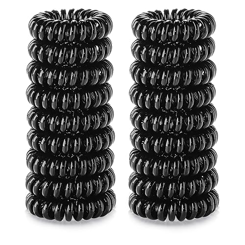 18 piezas de bandas elásticas para trenza de cola de caballo sin arrugas en espiral, lazos para el cabello impermeables multicolor para niñas,