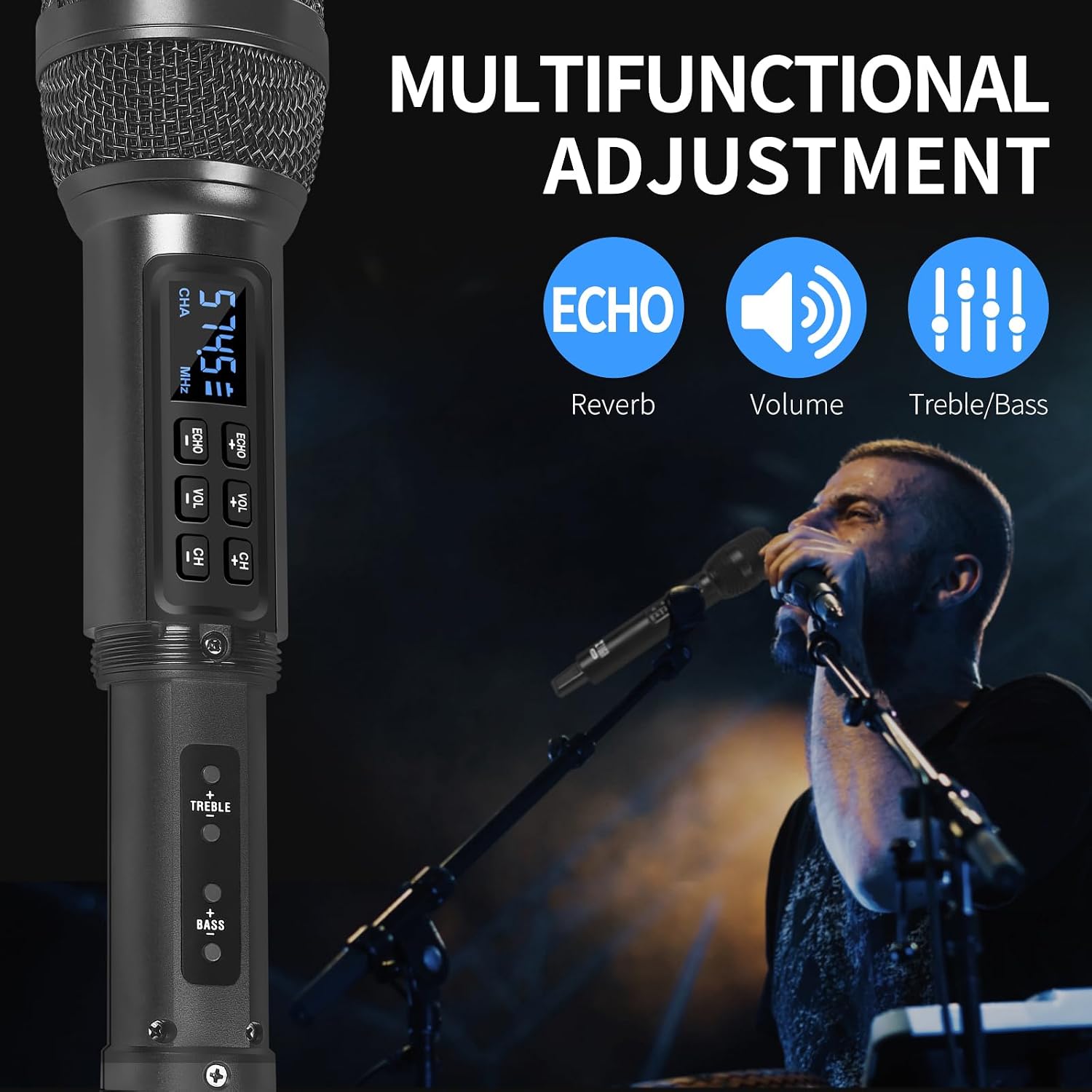 XTUGA D900 Microphone with digital display