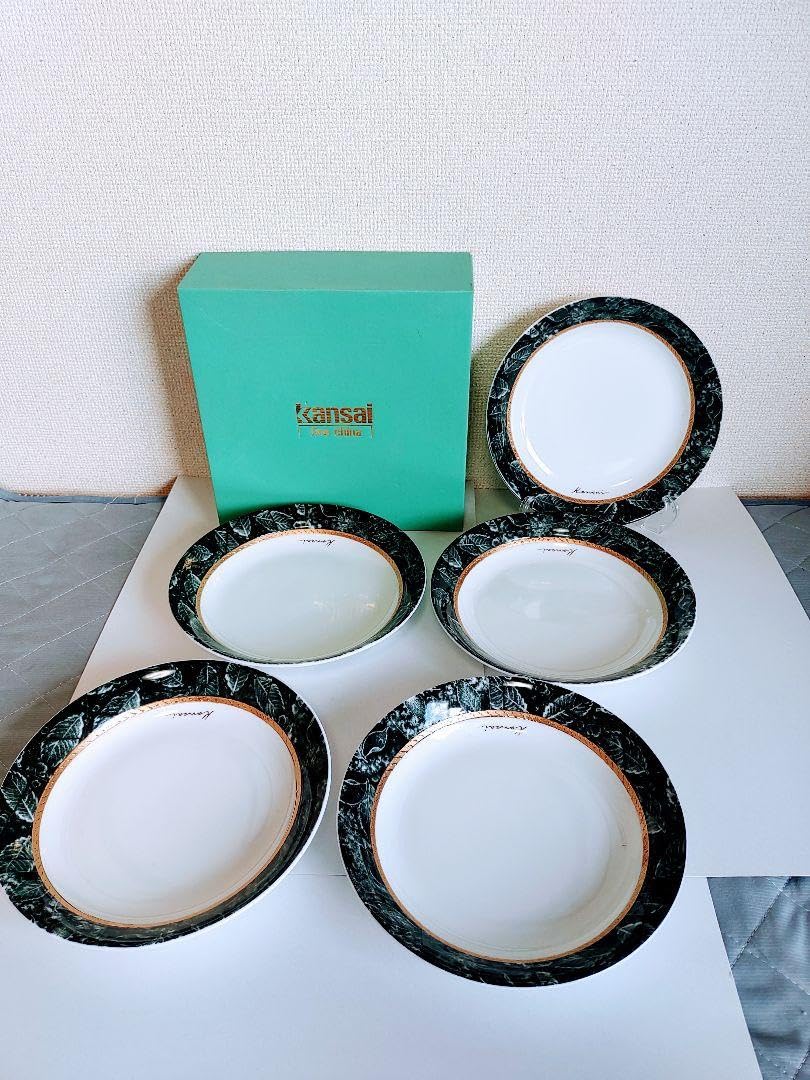 Amazon.co.jp: 山本寛斎(kansai)さんの金絵付けスープ、カレー皿5枚