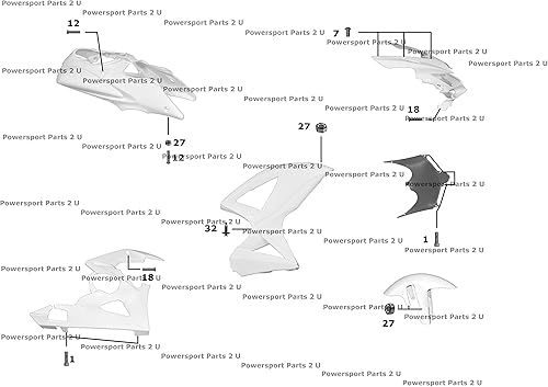 Miniatura 3 de Kit completo de pernos de carenado de motocicleta negro para Yamaha YZF-R6 2005 Tornillos, sujetadores y hardware