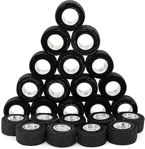 OK TAPE Vendajes cohesivos autoadherentes - 24 paquetes, 1 pulgada x 5 yardas, vendaje autoadhesivo no tejido para pulgar, dedo, muñeca, tobillo,