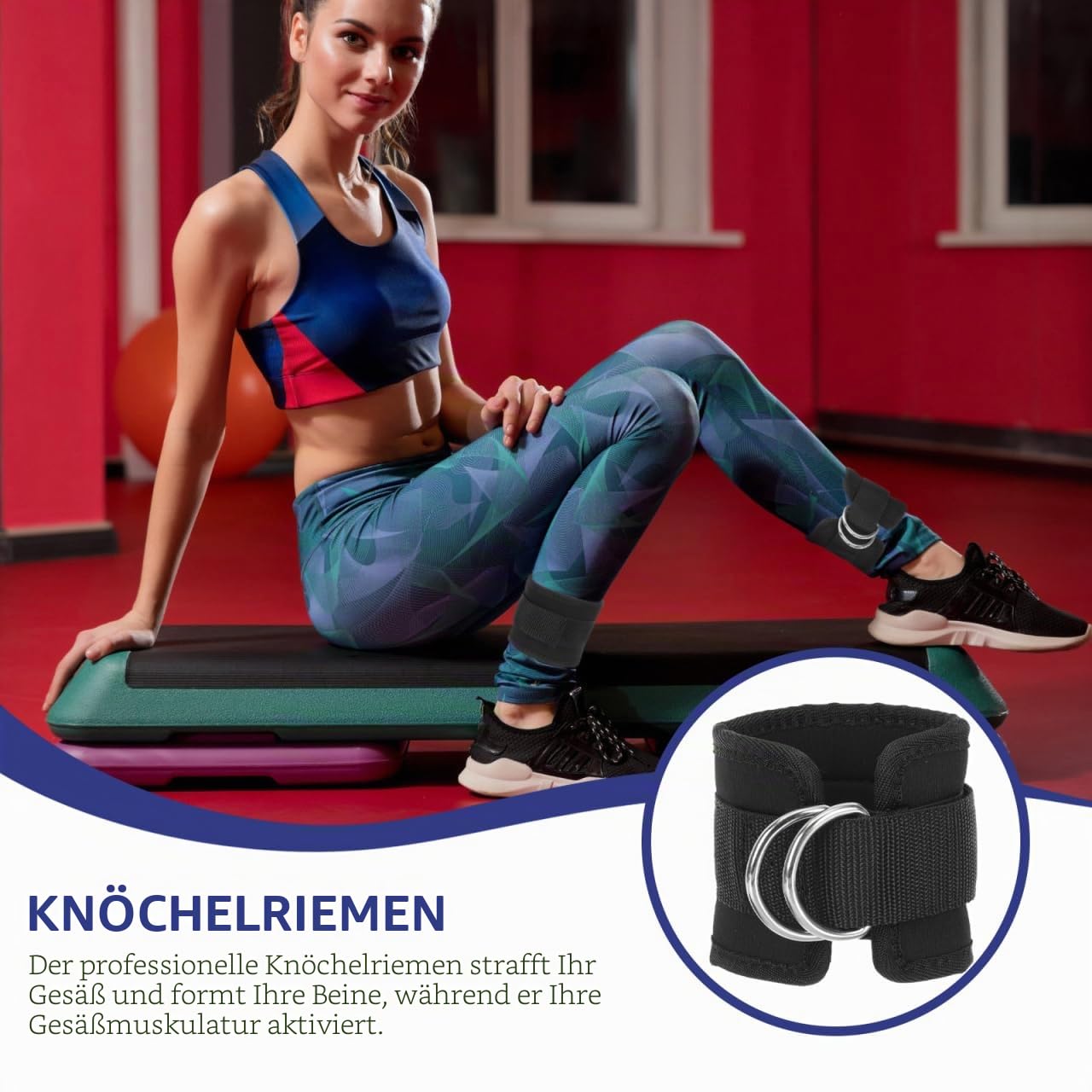 VORCOOL 2 stücke Fußschlaufen Fußriemen D-Ring Fußmanschetten für Gym Workouts Kabel Maschinen Bein Übungen mit Tragetasche für Männer und Fraue