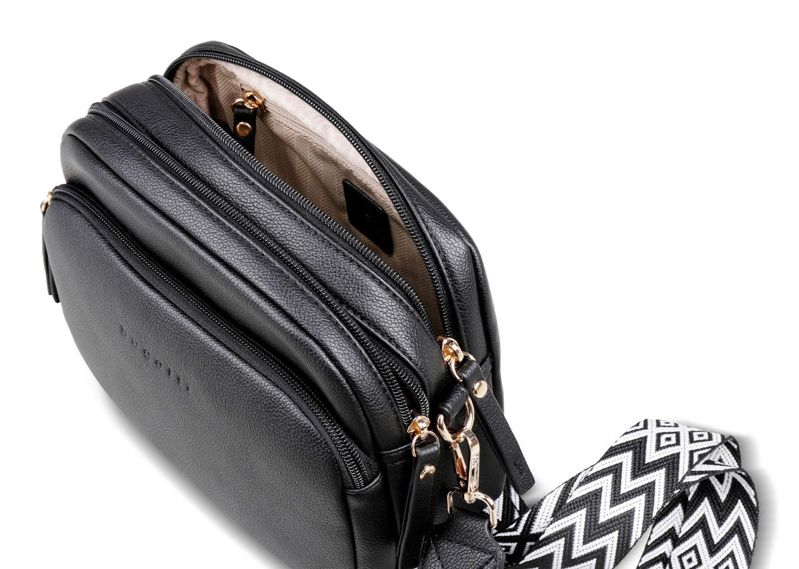 bugatti Mare 3.0 – borsa a tracolla da donna, borsa a spalla di medie dimensioni in ecopelle