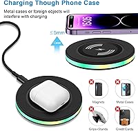 Vista 3 de Cargador inalámbrico Samsung de carga rápida para Samsung Galaxy S26 Ultra/S26+/S26/S25 Ultra/S25/S24/S23/S22/S21/S20 FE, estación de carga