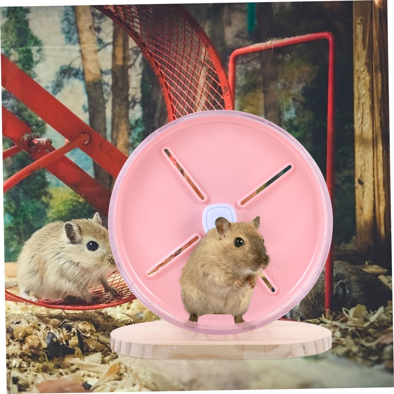 Rueda Silenciosa para Hámster con Base Estable Accesorio de Ejercicio para Roedores Pequeños como Erizos y Chinchillas Diseño Ergonómico y Compacto para Jaulas de Mascotas