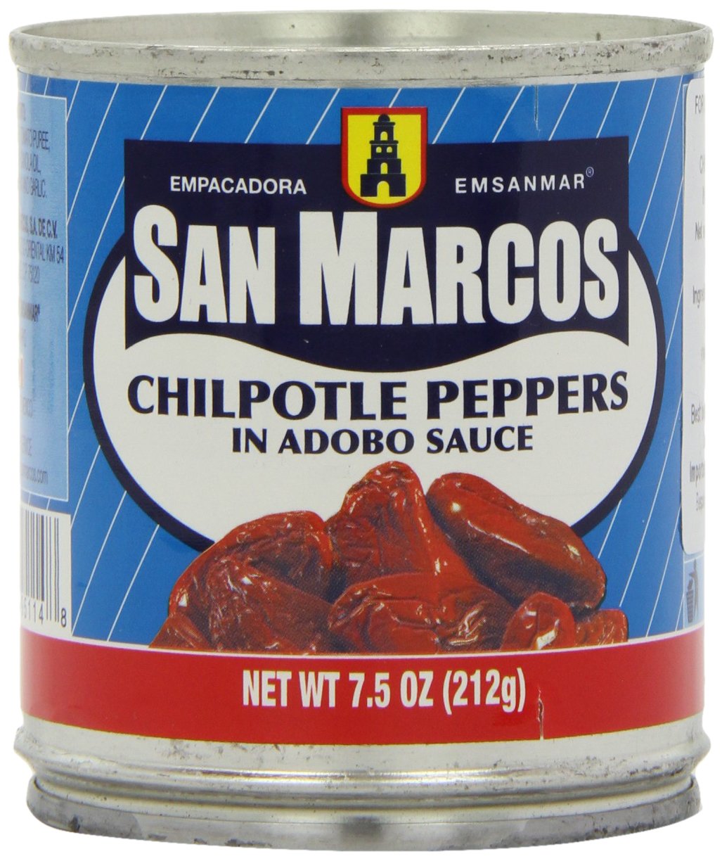 San Marcos Chipotle Peppers In Adobo Sauce,7.5oz, (Pack of 4 Cans)