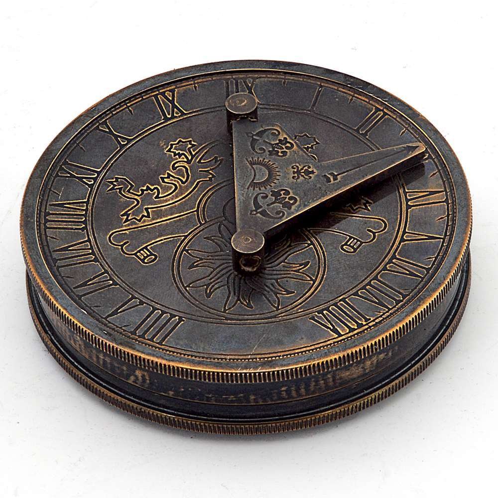 Little India Antique Stylish Real Brass Sun Dial Compass (239, Brown) - Image 3 thumbnail