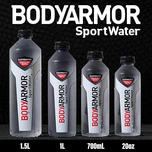 Miniatura 20 de BODYARMOR SportWater Agua alcalina, agua embotellada de alta alcalina, pH 9+, 1.5 litros (paquete de 12), paquete de agua con electrolitos