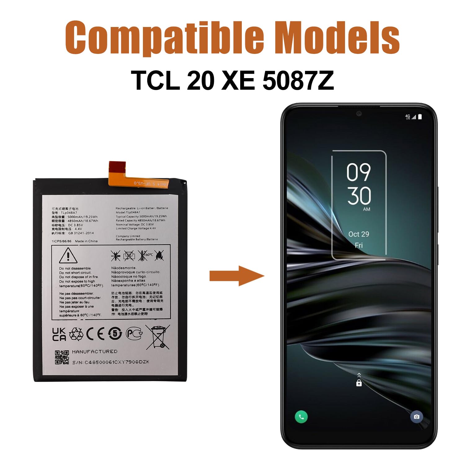 Amazon.com: Duotipa New TLP048A1 Phone Replacement Battery for TCL