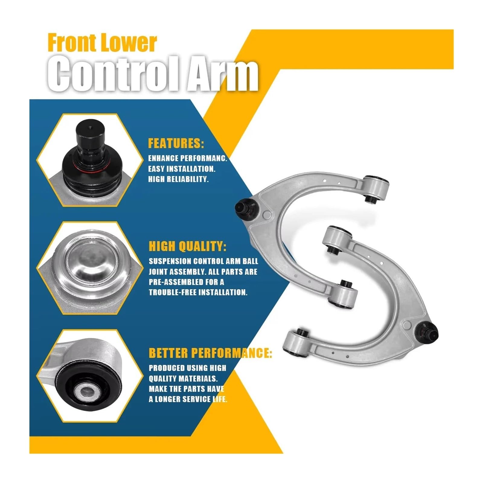 Juego de varillas de amarre del brazo de control inferior delantero de 10 piezas Compatible con BMW Serie 5 F10 528i 535i 550i 650i 2011-2016
