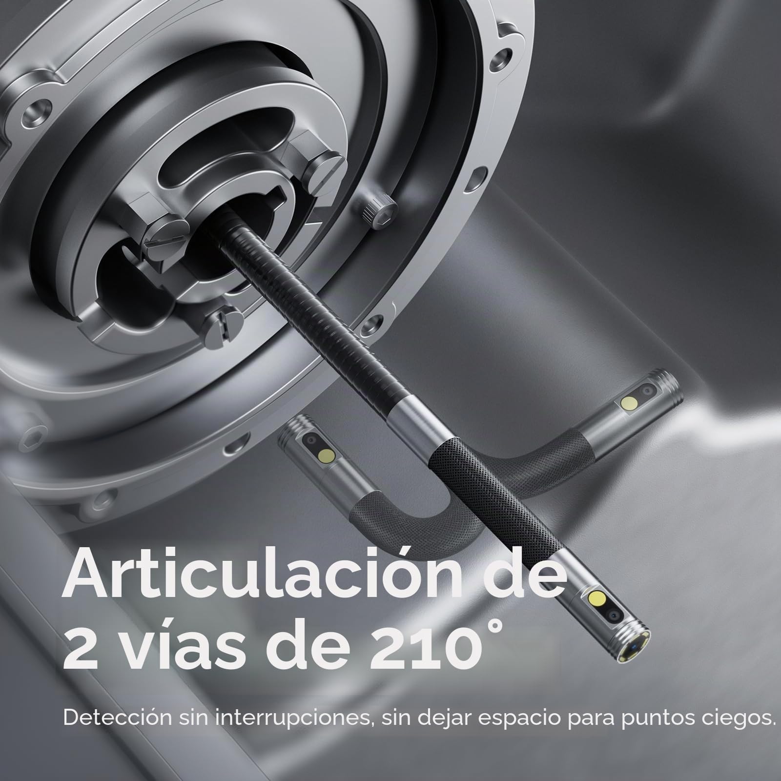 DEPSTECH Boroscopio articulado de 10 pies, cámara endoscópica de doble lente con luz
