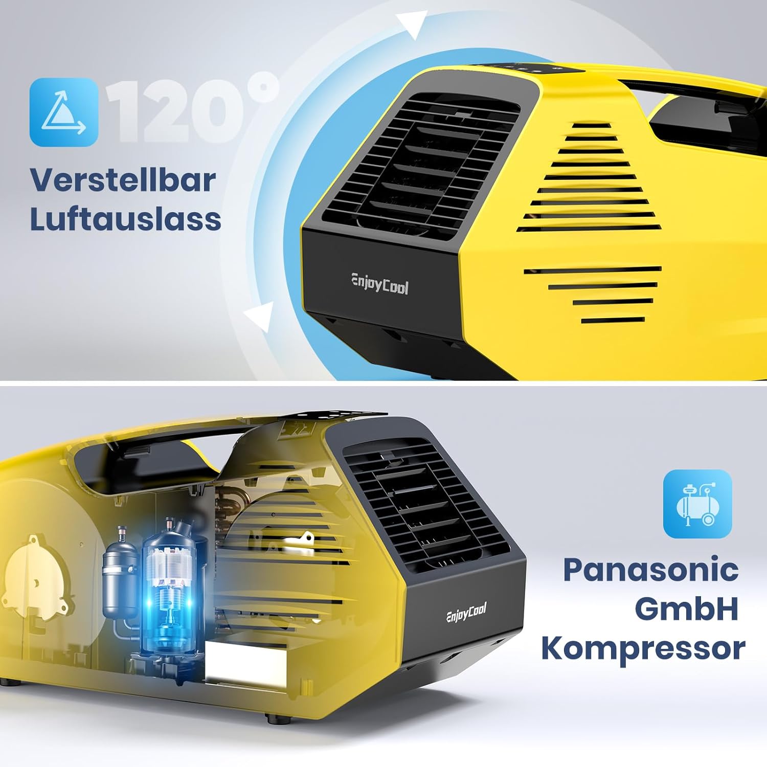 EnjoyCool Portable Air Conditioner adjustable air outlet