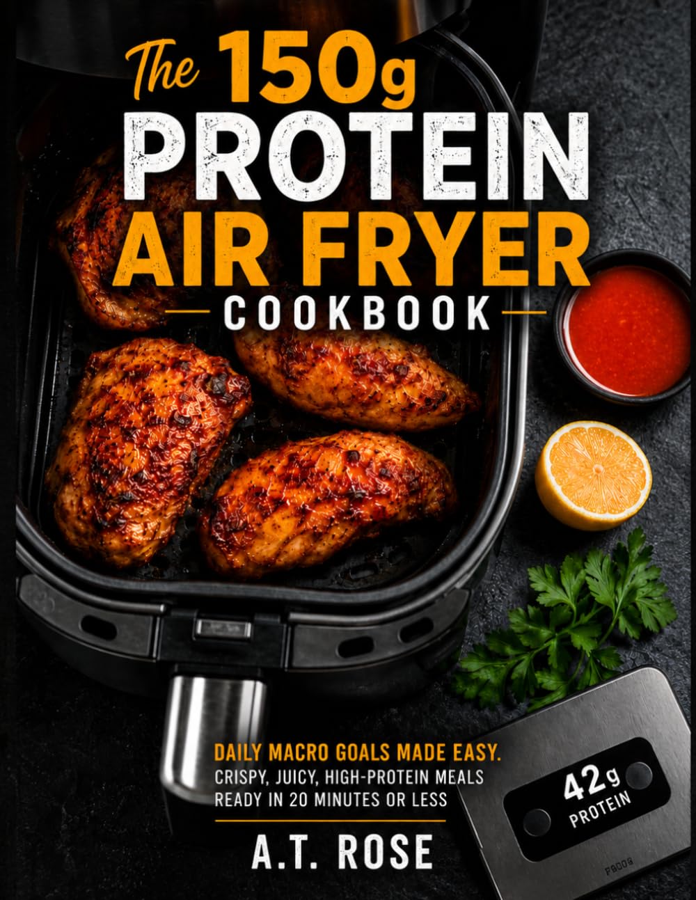 The 150g Protein Air Fryer Cookbook: Daily Macro Goals Made Easy. Crispy, Juicy, High-Protein Meals Ready in 20 Minutes or Less
