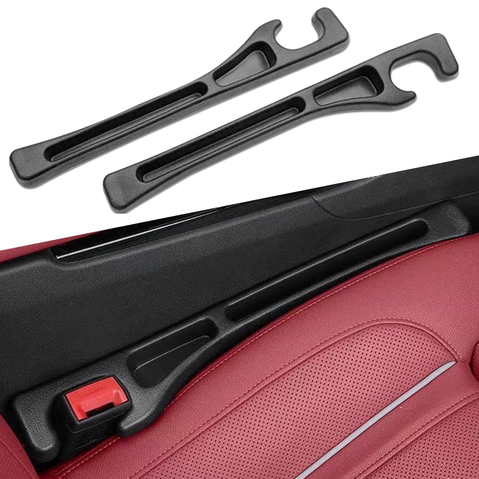 GEFDC 2 Pcs Auto Gap Filler for Audi A1 Sportback (GB) 2018-2026, Car Seat Crevice Organizer Pad Interior Seat Gap Protector for Seamless Storage Organizer