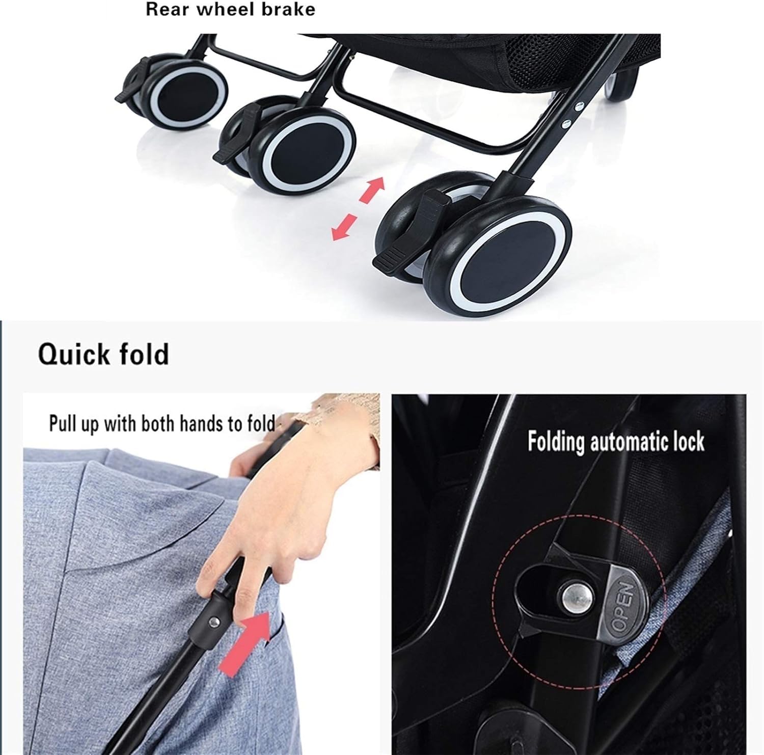 Rieort Passeggino Doppio Leggero In Alluminio, Pieghevole Con Tettuccio Regolabile - Ideale Per Gemelli O Due Bambini - Foto 4