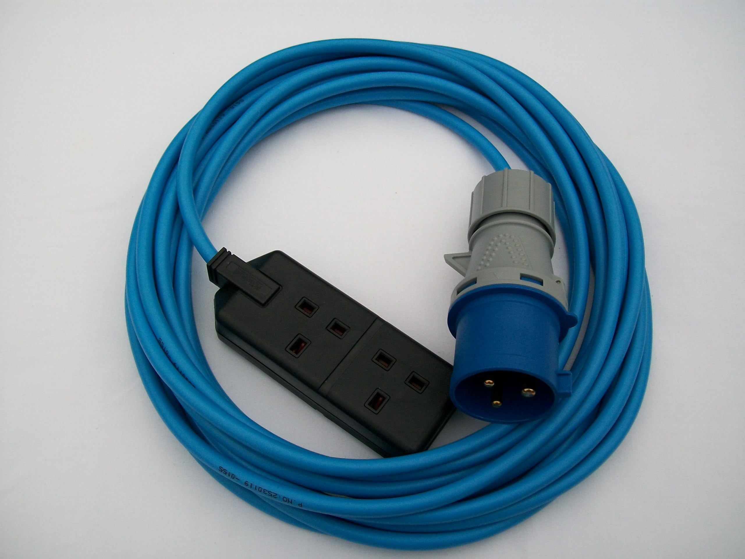 Generator 32 Amp Plug To 13 Amp 2 Gang Socket Varying Lengths (15 Metre)